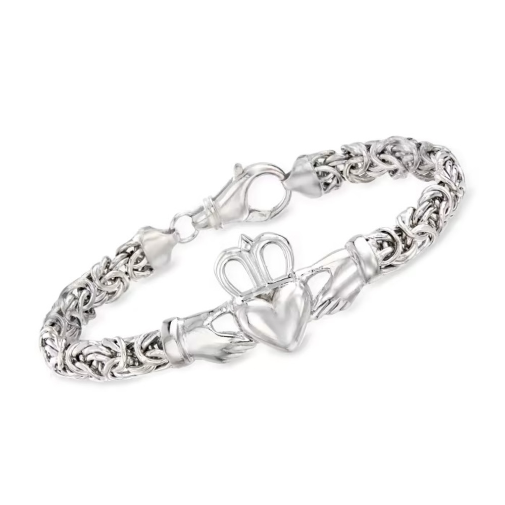 Ross Simmons Sterling Silver Claddagh Bracelet
